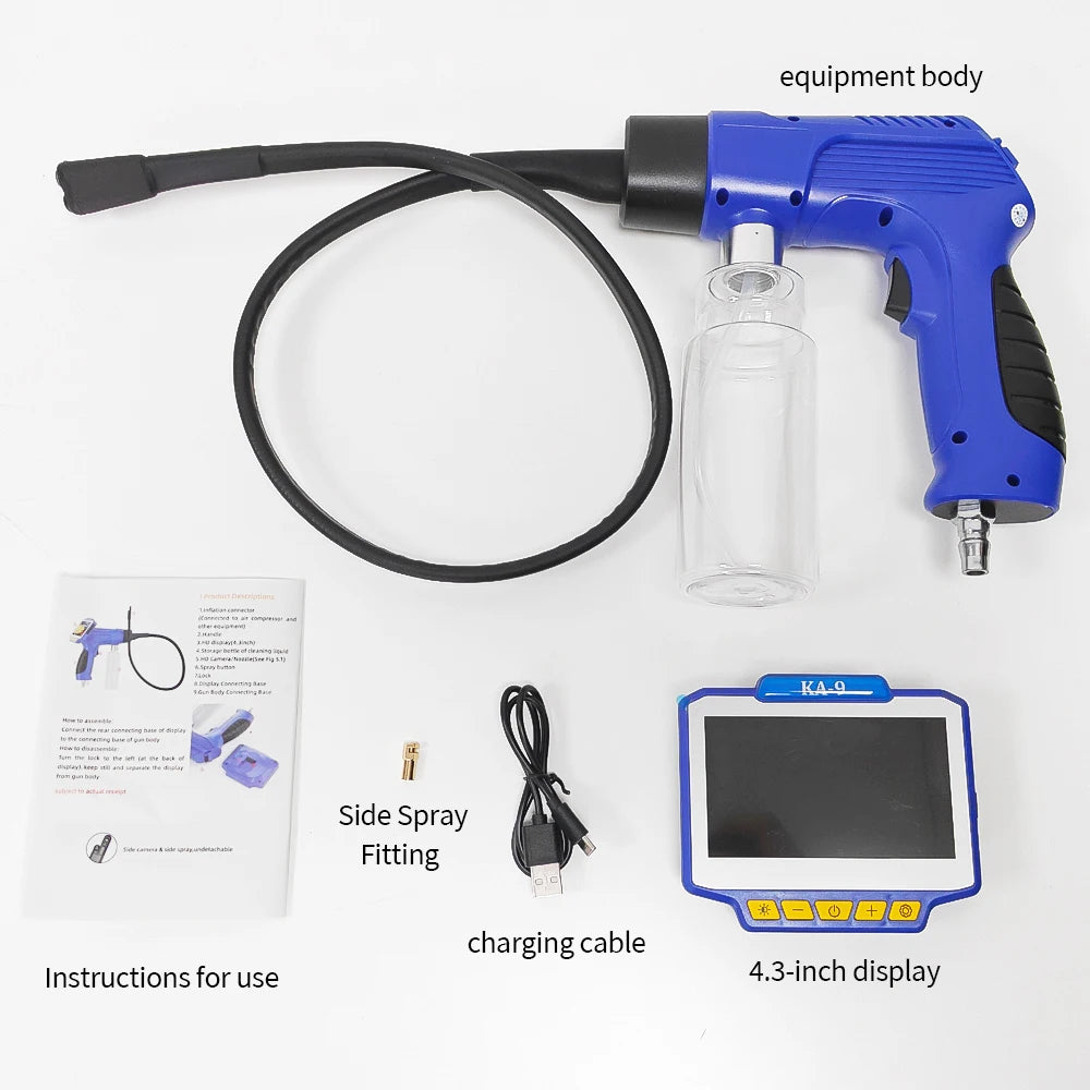 New Visual Car Air Conditioning Cleaning Gun Duct Mirror Air Conditioning Spray Cleaner Endoscope Car Wash Tools