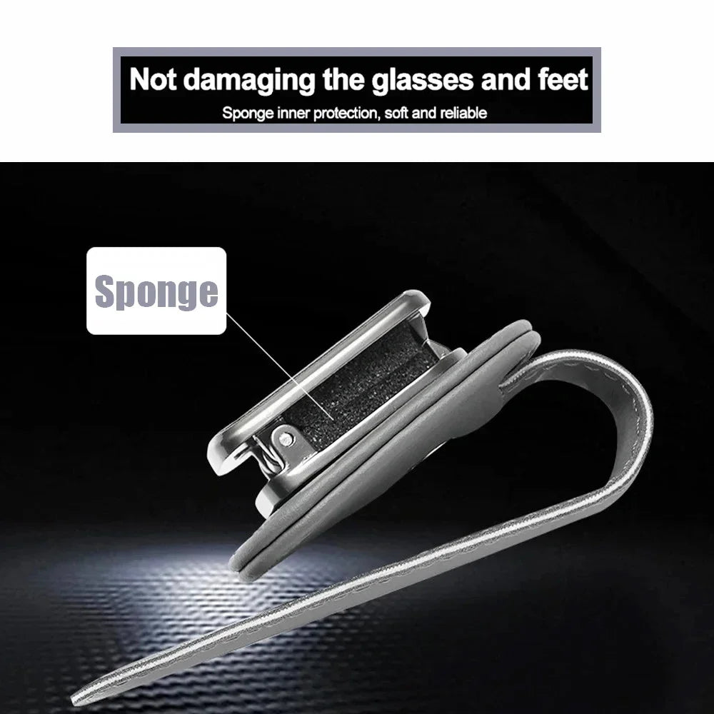 2024 Automotive Glasses Storage Clip Visor Sunglasses Holder Super Fiber Leather Automotive Interior Accessory Glasses Holder
