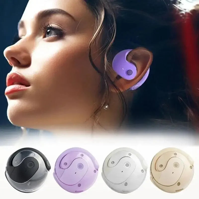 Wireless Bluetooth AI Real-time Language Translation Earphones 144 Languages Ear Hanging Headphone Translator for Travel Busine