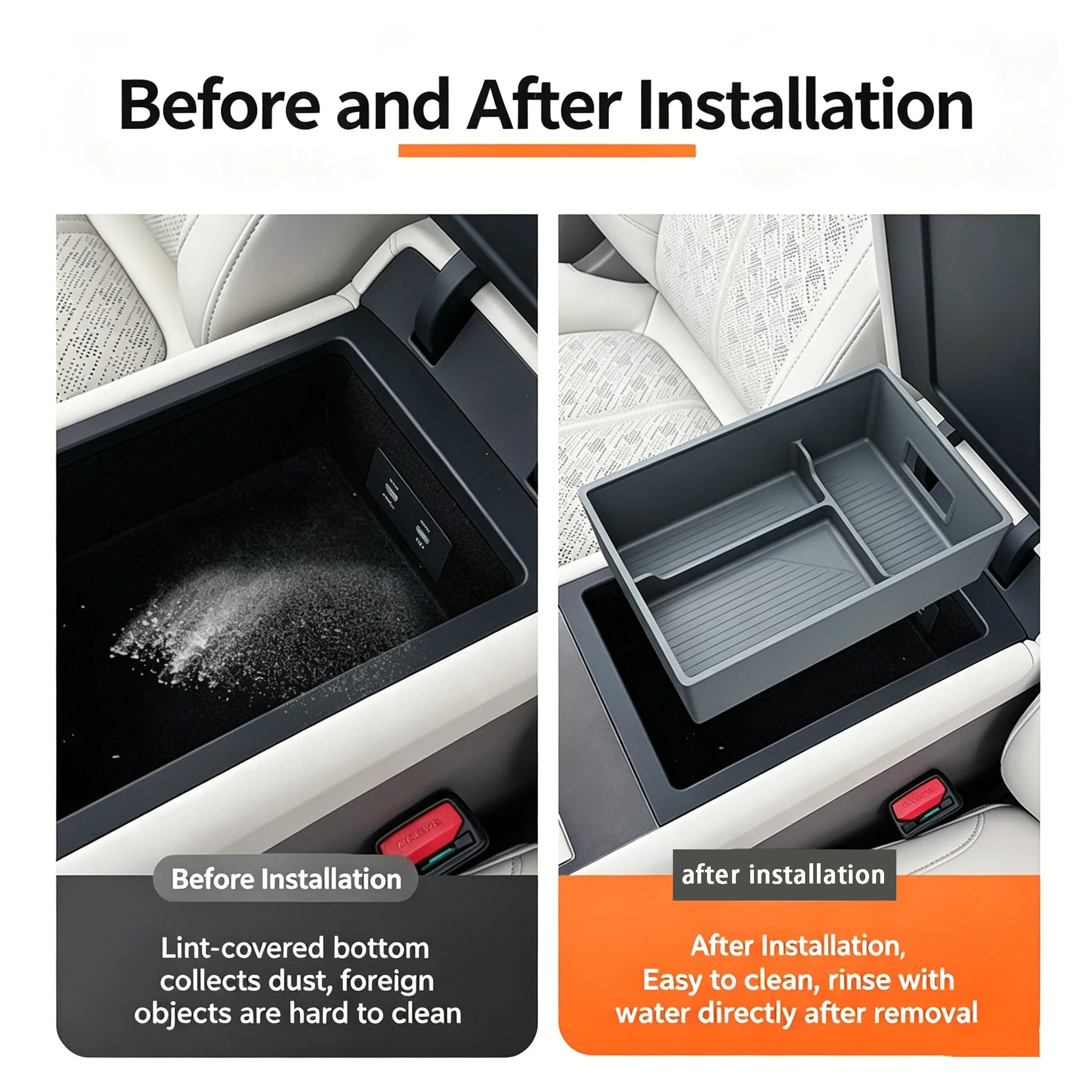 For New Zeekr 7X 2026 Handrail Box  Storage Box Car Storage Box  Silicone Storage  Modified Accessories Interior