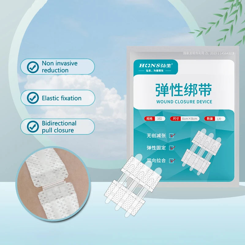 Zip Stitch Wound Bandages Emergency Wound Closures Adhesive Seamless Cuttable Fast Suture Breathable Painless Waterproof Bandaid