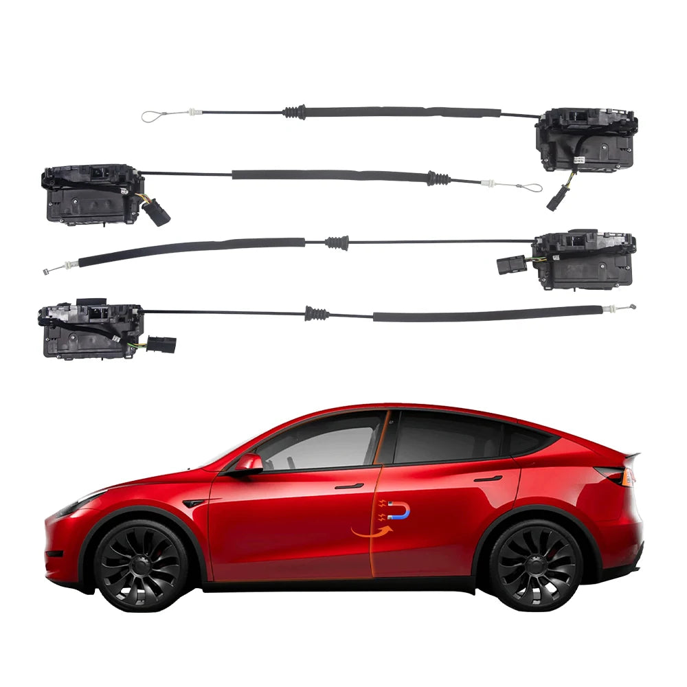 Soft Close Door System for Tesla Model 3 Y 2021-2024 Anti-Pinch Electric Suction Door 4-Doors Upgrade for Model Y Juniper