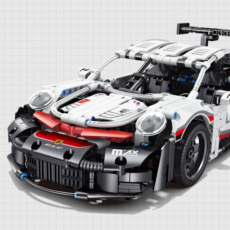 1131PCS Racing Car Model Building Blocks Toys White Sport Car Small Particle Assembly Bricks Sets Collection Creative Gifts