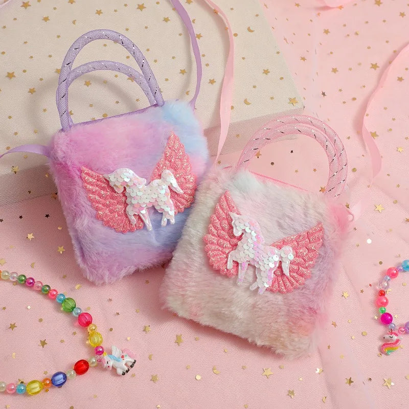 Cartoon cute single-shoulder bag, small crossbody bag, kindergarten girls' small tote, coin purse