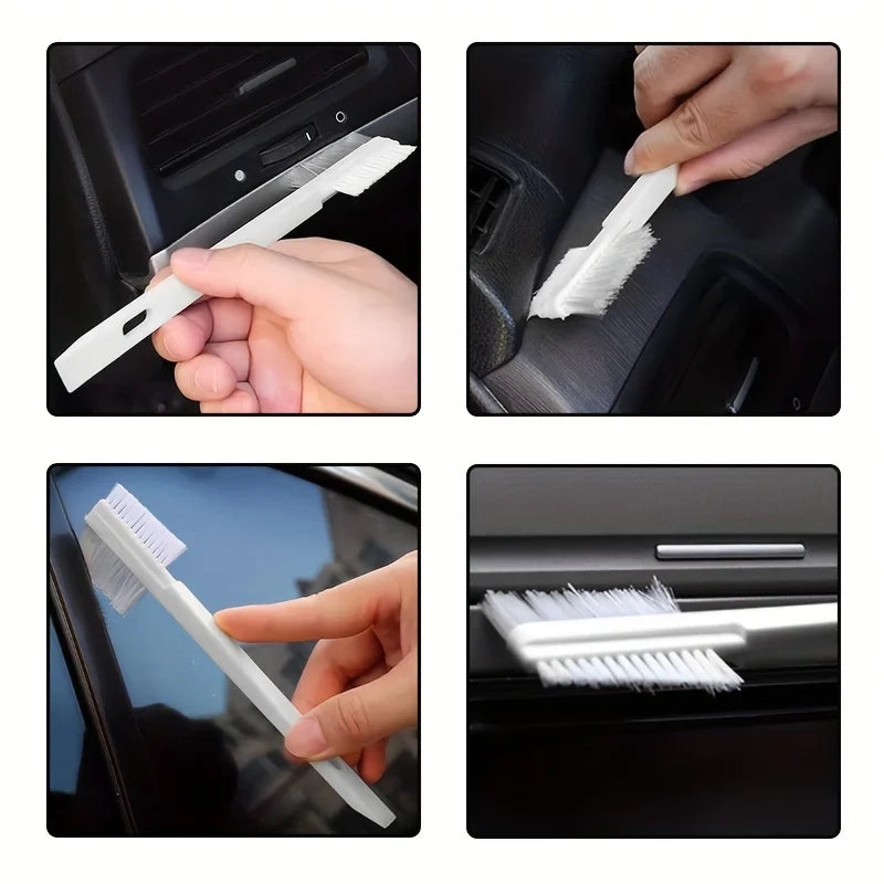 1pc Dual-Sided Car Edge & Corner Gap Cleaning Brush Car Cleaning Tools Accessories