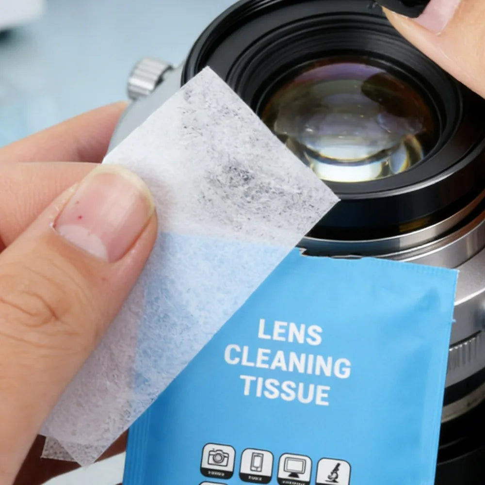 100-300Sheet Universal Lens Cleaning Tissue 10*7.5cm Camera Lens Cleaning Paper Soft Wipes Booklet for Phone/Lens/Optics Glasses