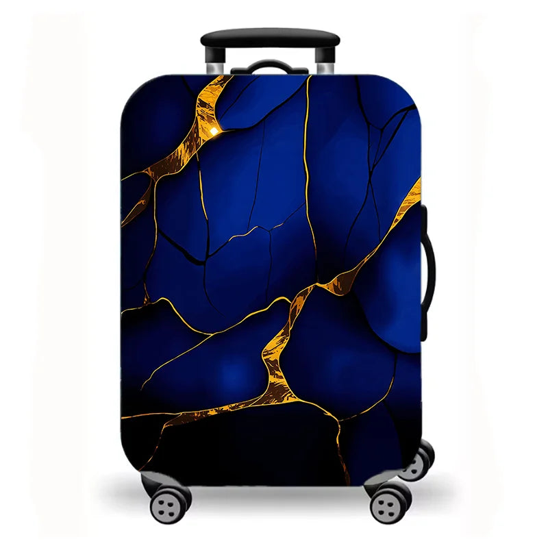Luggage Cover,Abstract Geometric Marble Colorful Art Print Stretch Suitcase Protector,Washable Anti-Scratch Travel Baggage Cover