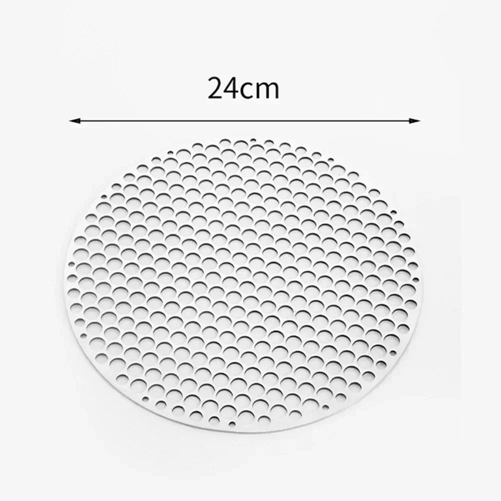 Stainless Steel Barbecue Net Round Metal BBQ Mesh Grate Grid Camping Picnic Food Rack BBQ Grill Kitchen Tool Accessories 18-30cm