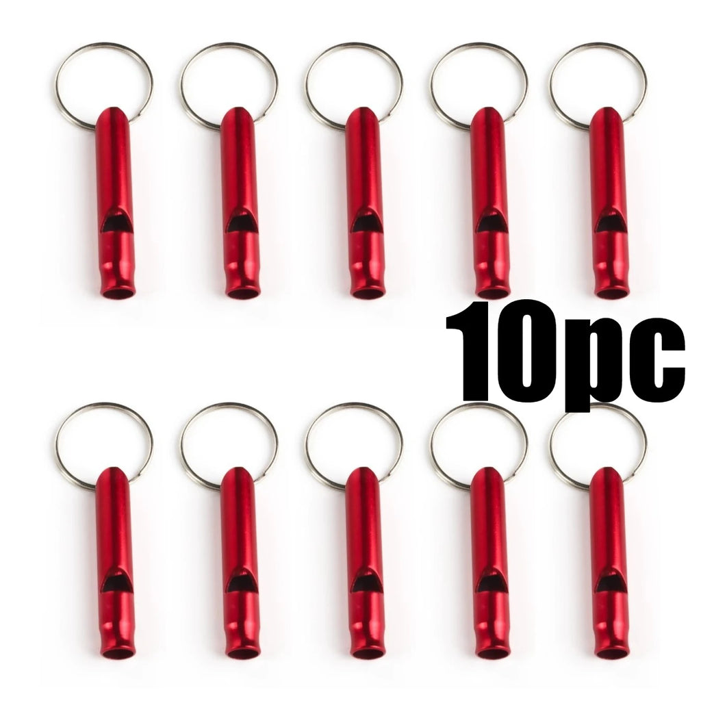 1/10pcs Outdoor Aluminum Alloy Small Whistle Emergency Whistle Fire Training Survival Whistle for Activities Like Camping Hiking