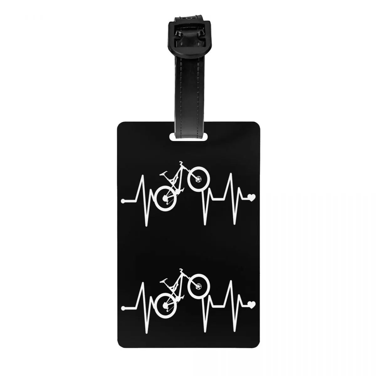 Custom Rock Guitar Heartbeat Luggage Tag With Name Card Music Singer Privacy Cover ID Label for Travel Bag Suitcase