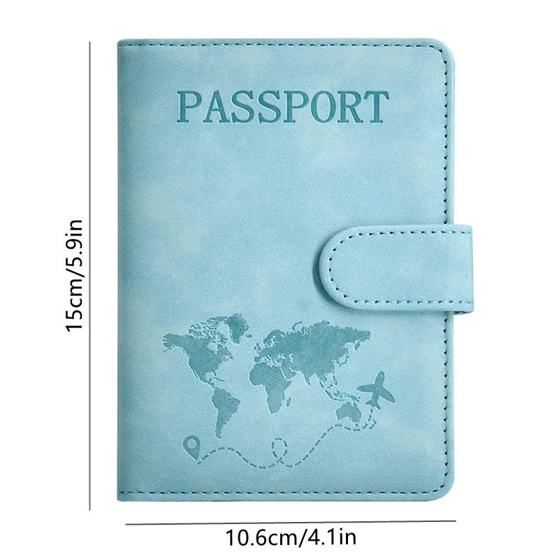 Passport Holder for Men Women RFID Blocking Passport Book Protector Slot Travel Document Organizer