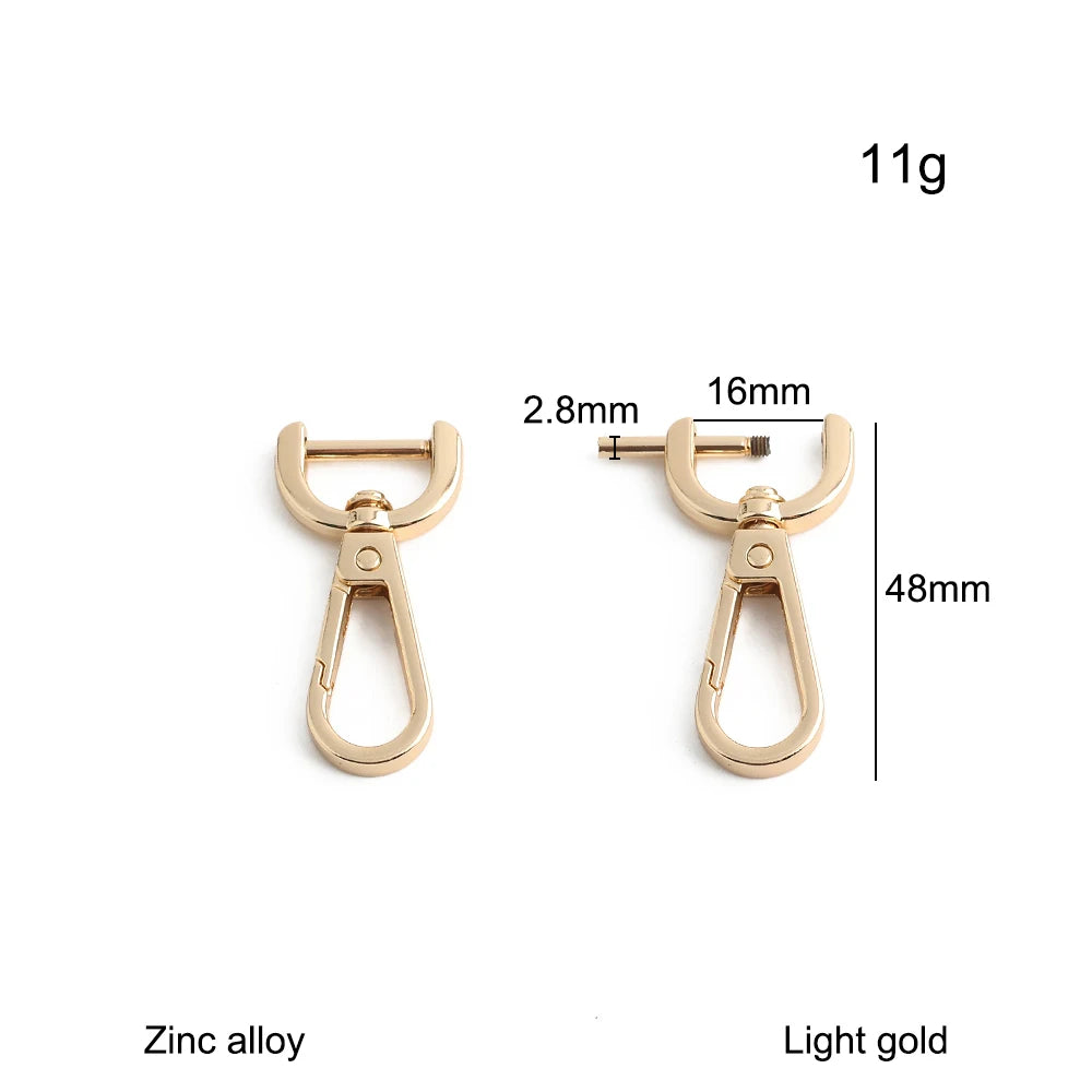 10/40/80PCS 15-20-25-32-38mm Detachable Snap Hook Swivel Clasp Rotating Buckle For Crossbody Bags Dog Collar Rope Accessories