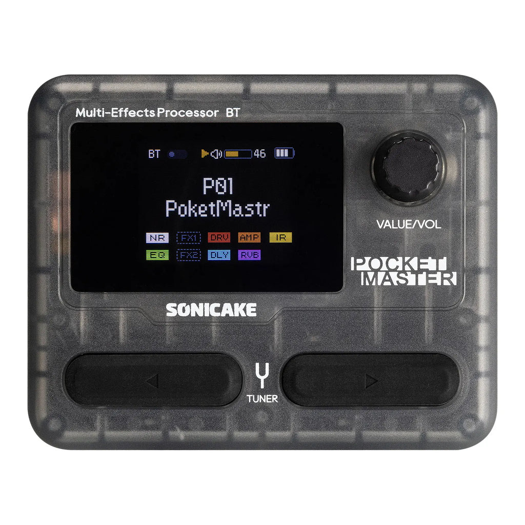 SONICAKE Pocket Master Colorful Pedal English Version Guitar Bass Amp 100+ Multi-Effects Pedal Wireless APP Control QME-10