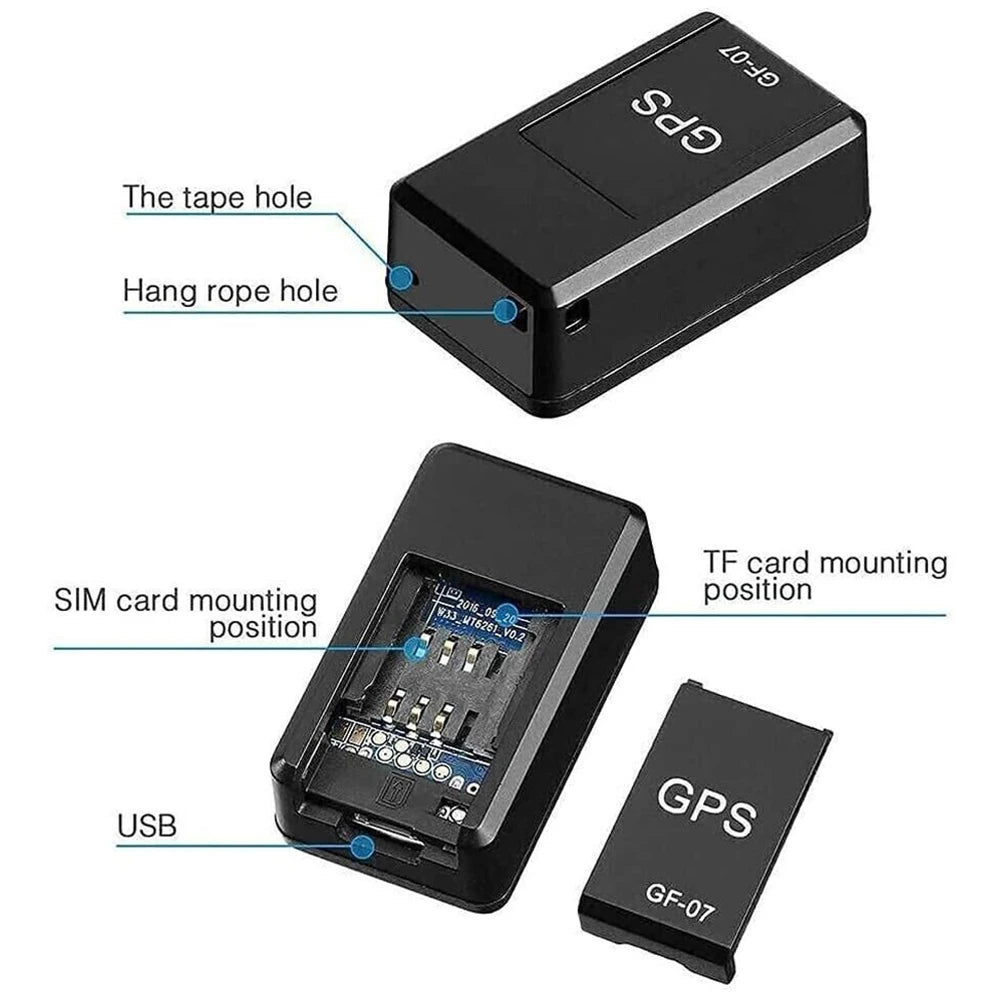 1-5PCS GF07 Pet GPS Tracking Locator Magnetic Adsorption Positioner Real Time Car/Dog/Cat Anti-lost 2G SIM Card Inserts Tracker