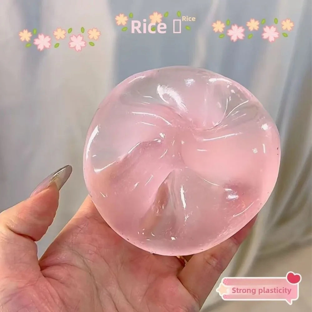 Moldable Stress Ball Squishy Toy Slow Rising Decompression Sensory Toy for Adult Moldable Squishy Pearl Coconut Oil Squeeze Toy