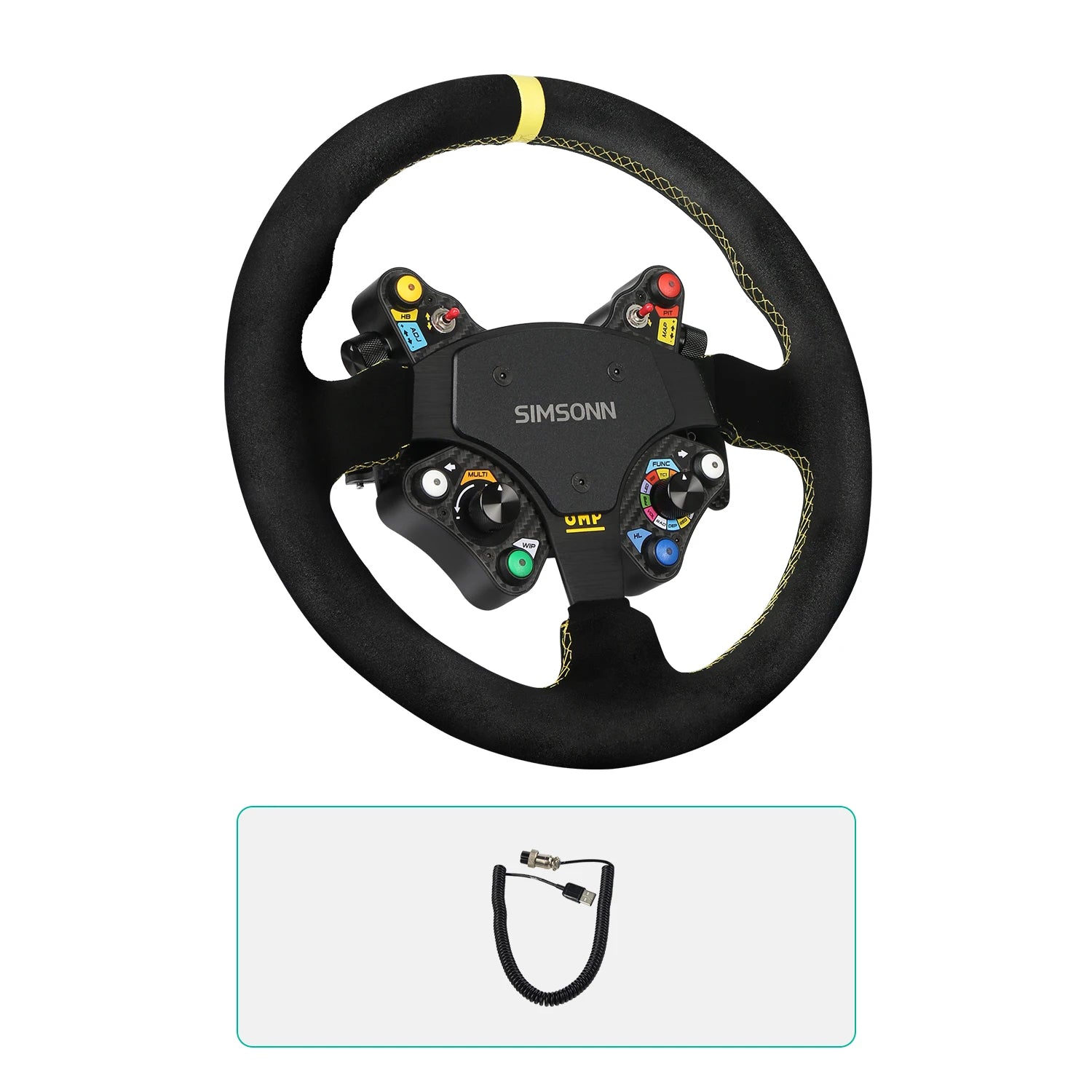 Simracing Steering Wheel Control PC Racing Wheel Led Button Joystick Gaming Paddle Shifter for Logitech G29 Thrustmaster TH8A
