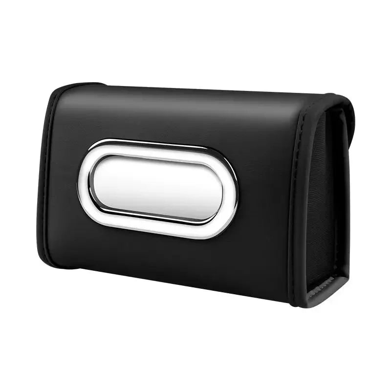 PU Leather Car Tissue Box Holder for Center Console Armrest Hanging Multi Functional Napkin Box Car Accessories