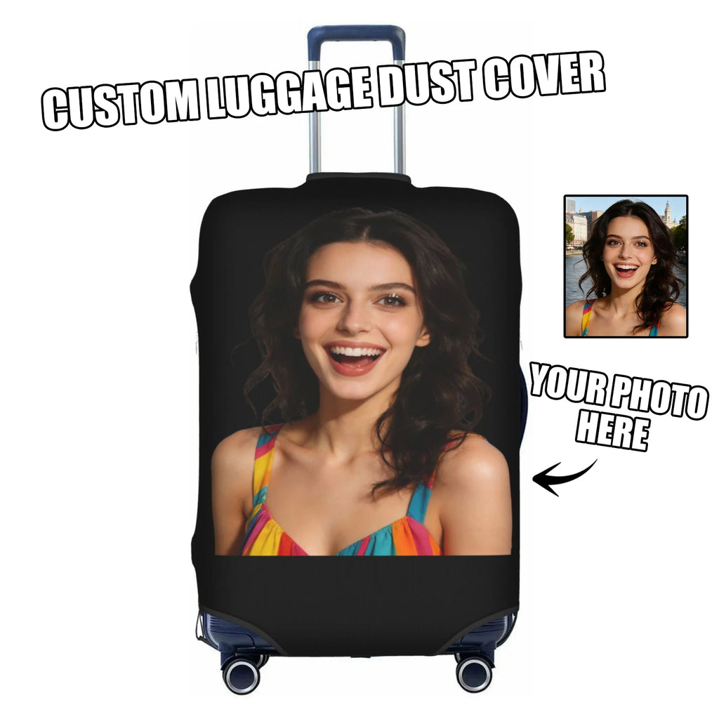 Customize Text Luggage Cover Elastic Your Design Here Travel Suitcase Protective Covers Suit For 18-32 inch