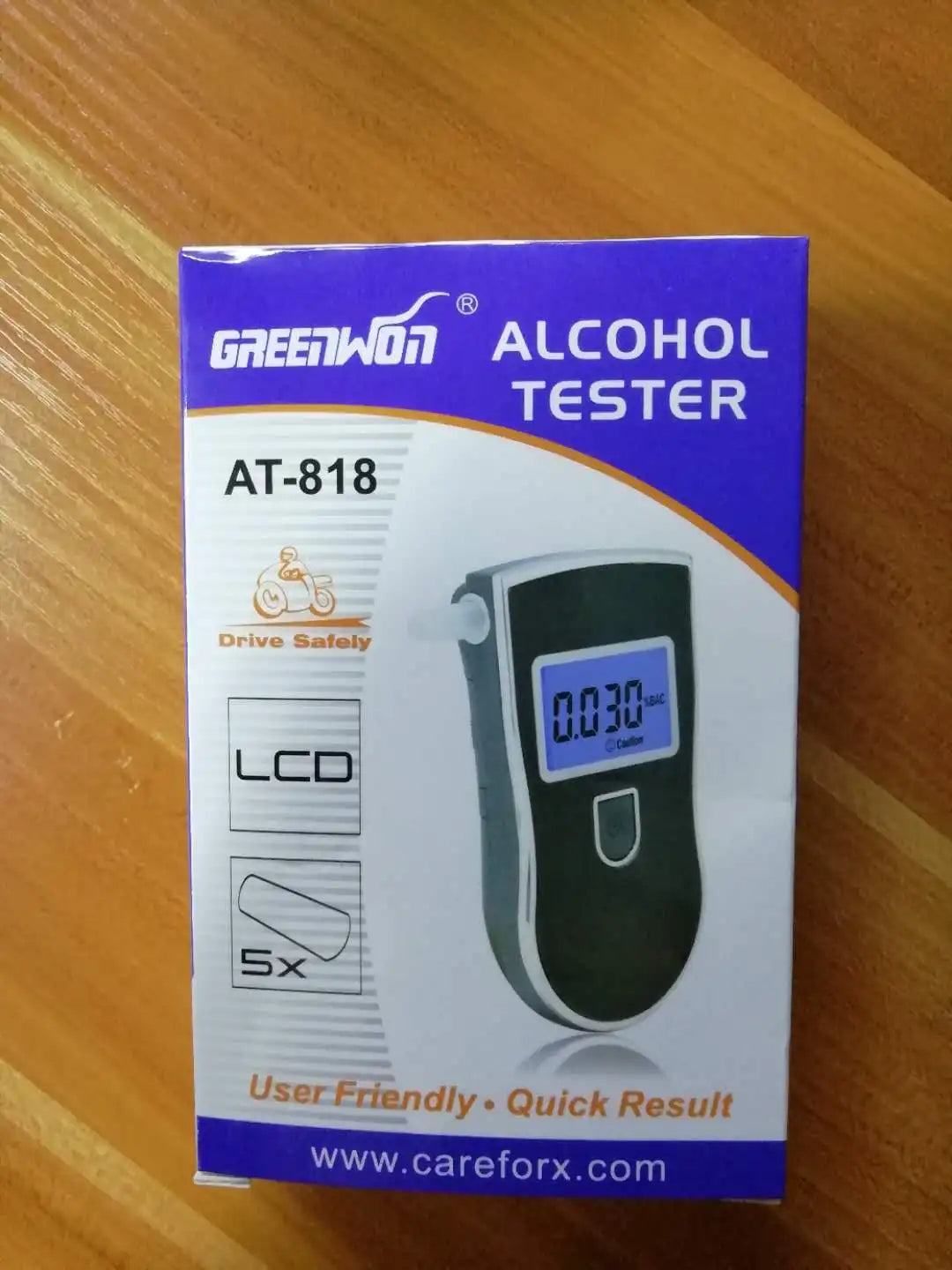 AT-818P Hot selling Professional Police Digital Breath Alcohol Tester Breathalyzer  Free shipping