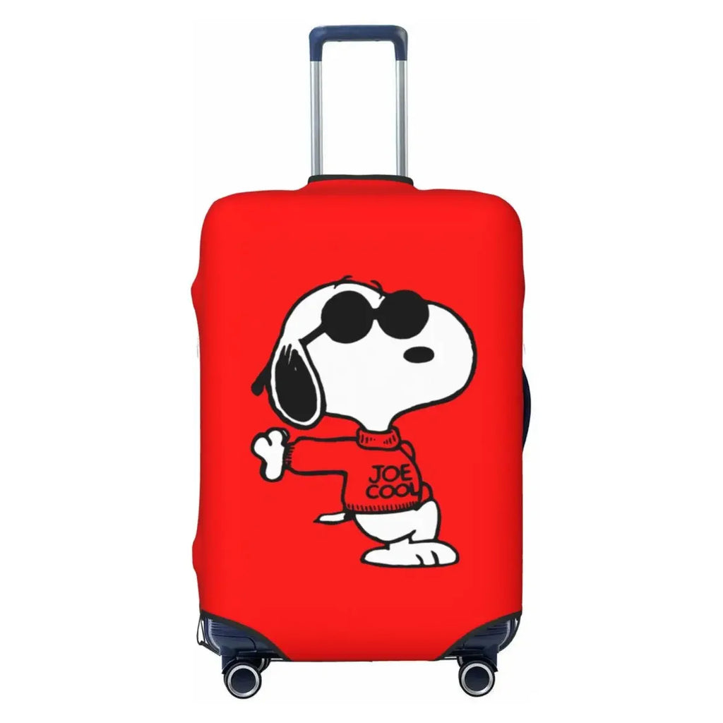 Durable Washable Suitcase Cover Cute Dogs Pattern High Elasticity Fits 18-32 Inch Luggage Dustproof For Air & Road Travel