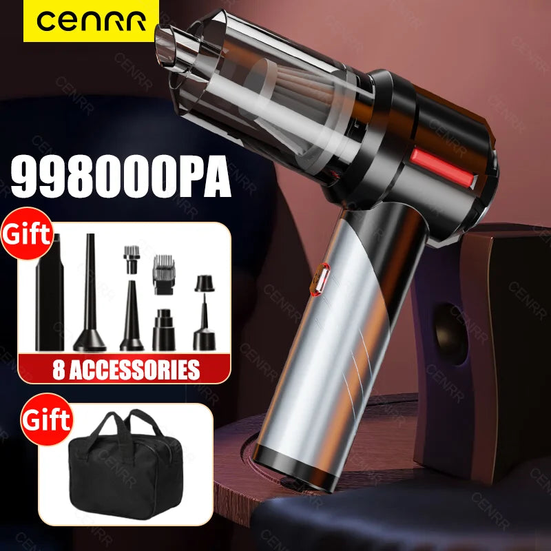 CENRR Mini Car Vacuum Cleaner Portable Handheld Wireless Powerful Car Cleaner Strong Suction Vacuum Cleaner Cleaning Machine