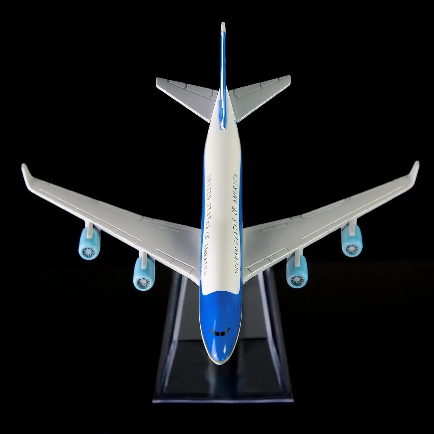 1/400 Scale 16cm Air Force One B747 Metal Diecast Toy Airplane Model Kit with Stand for Collections and Displays or Boys Gift
