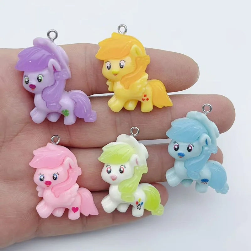 10pcs cartoon animal charm decorative resin pendants DIY jewelry making earrings wholesale