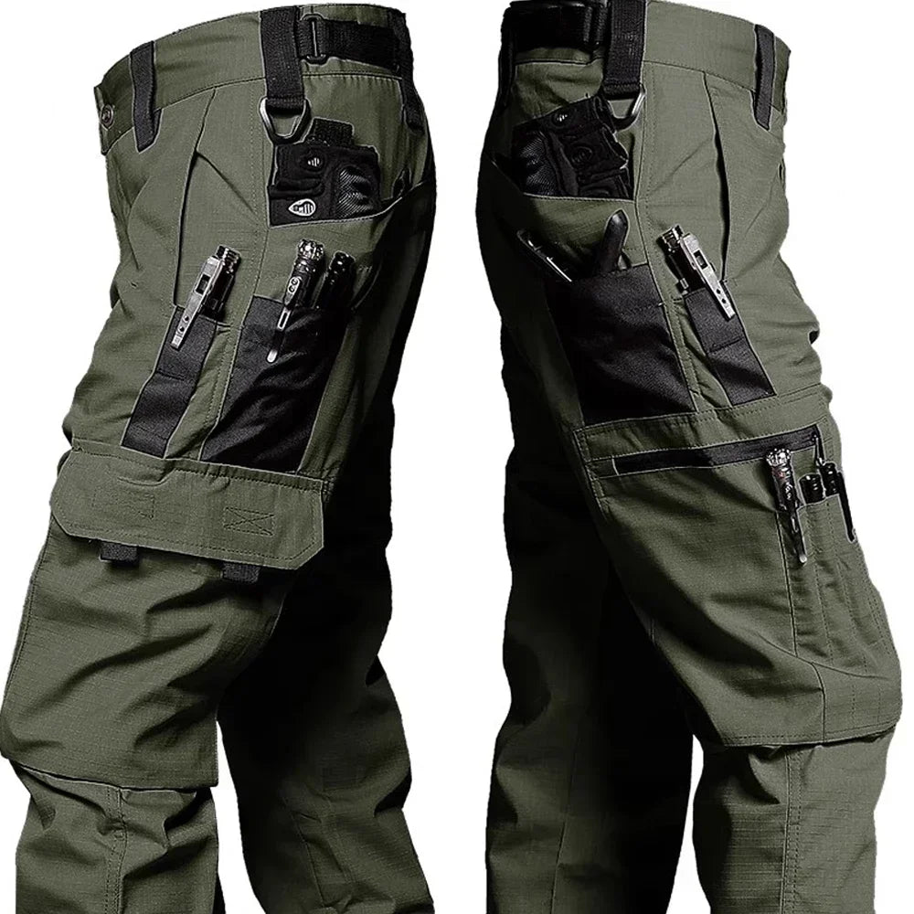 Tactical Pants Big Multi-pocket Men New Work Cargo Pants Spring Autumn Waterproof  Ripstop Hiking Trousers Loose Brand Joggers