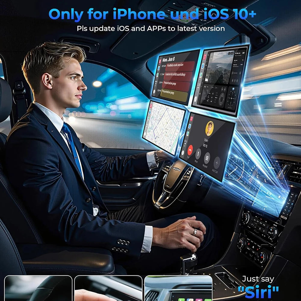 Mini Upgraded Wireless CarPlay Adapter for iPhone, Play Auto Connect, 5.8GHz WiFi Low Latency Play, Compatible with Various Car