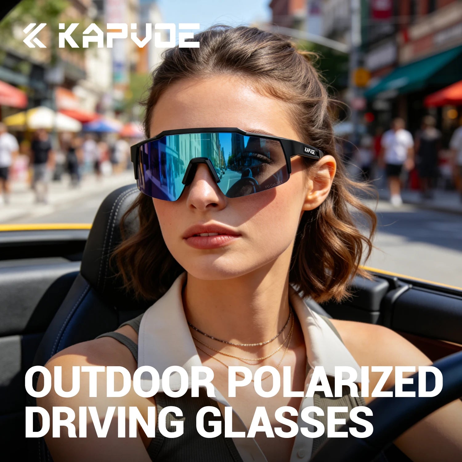 Kapvoe Hot Polarized Hiking Eyewear Men's Cycling Sunglasses Women MTB Bike Glasses Outdoor Pickball Sports Off-road Glasses
