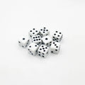 5Pcs/10Pcs 14mm/10mm 6 Sided Drinking Dice White Dices Round Corner Point Dice Set Acrylic Game Accessory Digital Dices