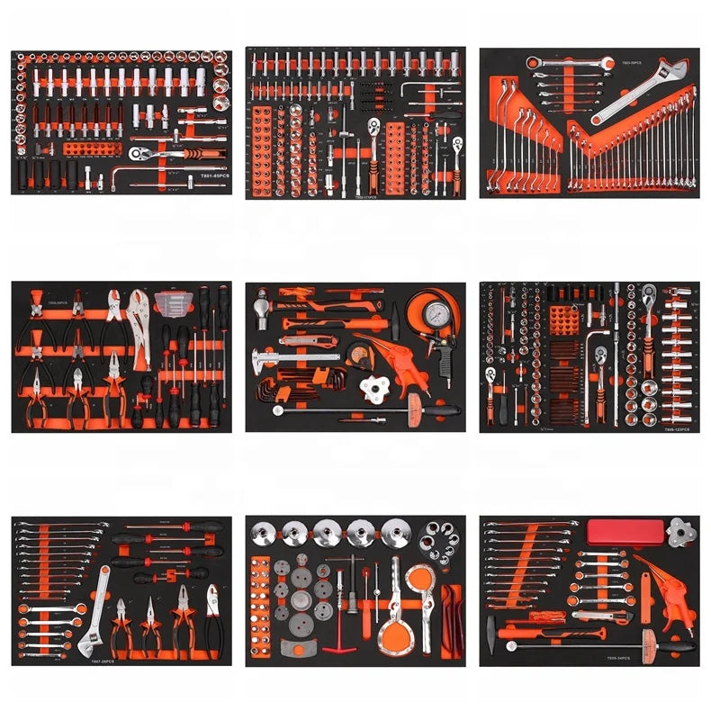 Srunv 283pcs Professional Tool Trolley With Hand Tools Mechanical Workshop Tool Cabinet