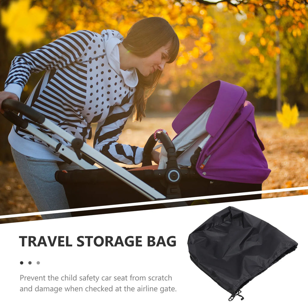 Car Seat Travel Bag for Airplane Stroller Gate Check Bag Heavy-Duty Water-Resistant Drawstring Closure Large Capacity Travel