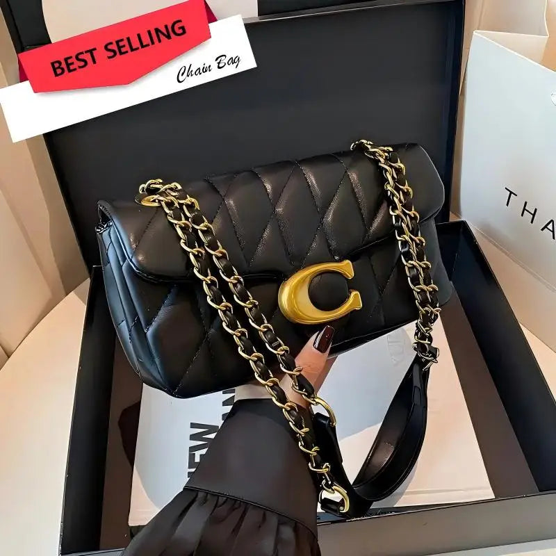 2026 new fashion small fragrant style bag for women, simple diamond grid versatile chain bag for women, shoulder bag, diagonal