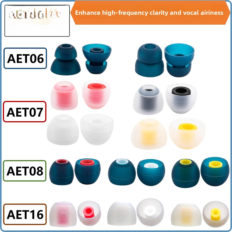 Acoustune AET07 Earphone Cover Double Section AET06 AET08 Earplug Cover AET16 Fine Tube Cover Silicone Soft  Business Style