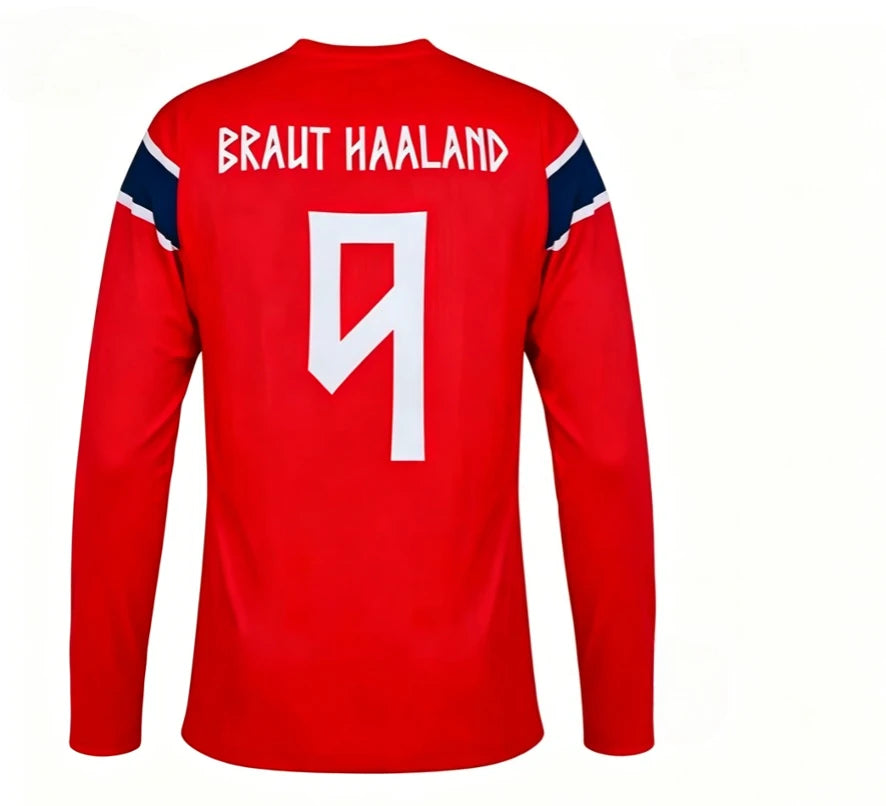 2026 new Norway round neck long sleeved T-shirt for men's casual quick drying outdoor sports fan support