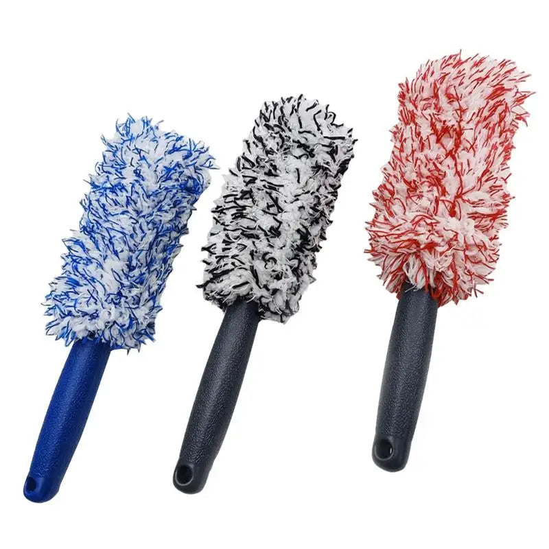 Car Wheel Brush Long Handle Auto Rims Cleaning Scrub Brushes Soft Plush Tire Scrubber Car Hubs Detailing Brush Car Maintenance