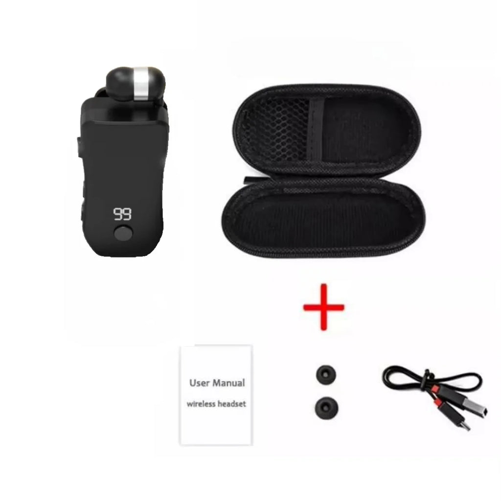 X100 pk K55 lavalier business Bluetooth 5.3 earphones with 20 hours of talk/music time, retractable cable neck clip Bluetooth
