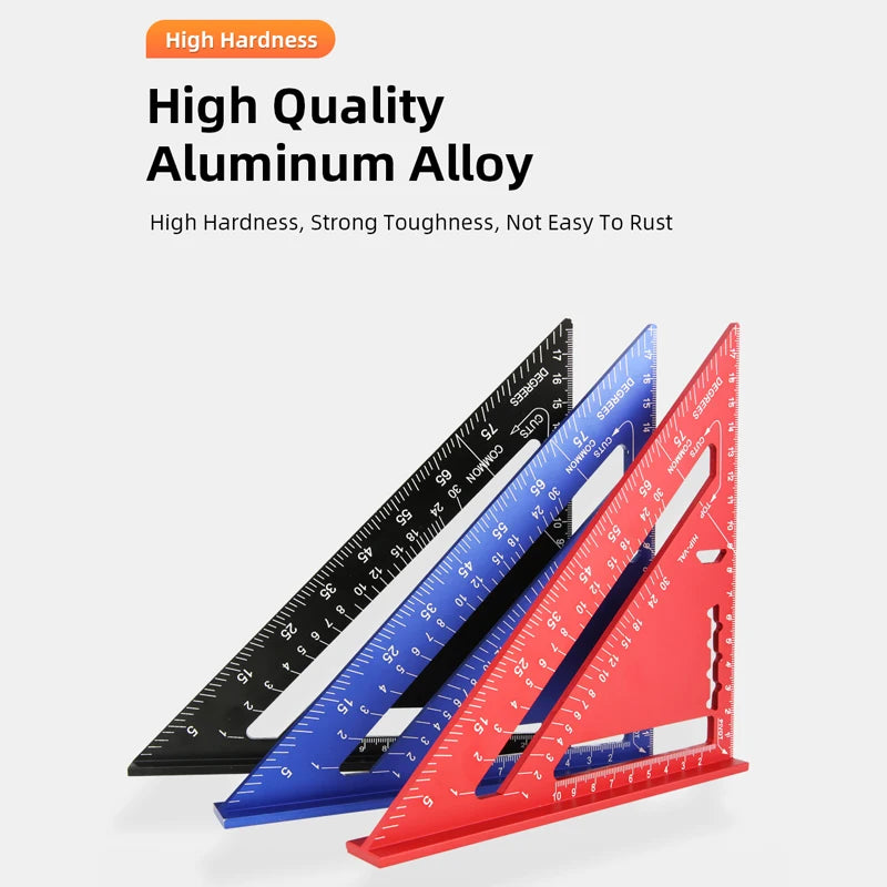 Triangle Ruler 90 Deg. Angle Meter 7 Inch Triangular Ruler Try Square Triangular Square Triangle Joinery Metal Carpenter Square