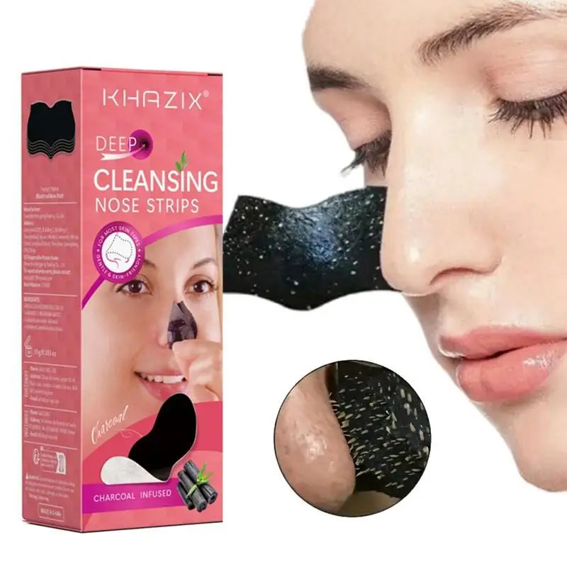 10/30Pcs Black Hydrocolloid Nose Strips Deep Cleansing Blackhead Remover Gentle Patches For Blackheads & Whiteheads