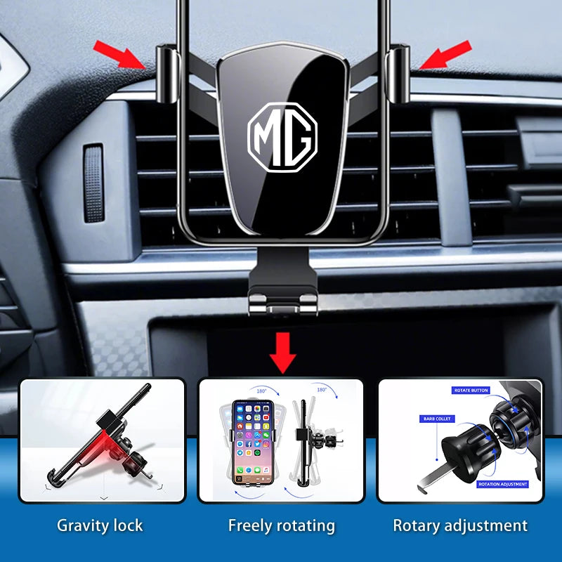 Car Accessories Gravity Phone Holder GPS Mount Mobile Support Bracket For Morris Garages MG 6 3 5 7 TF ZR ZS HS GS GT 350 550