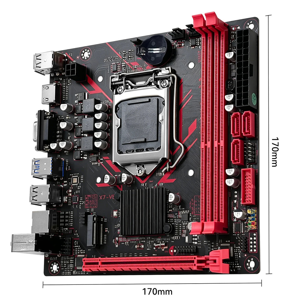 MACHINIST B75 X7 VB Motherboard LGA1155 Support Dualchannel DDR3 RAM CoreI3/I5/I7 2/3Gen CPU for Gaming Computer USB3.0 SATA3.0