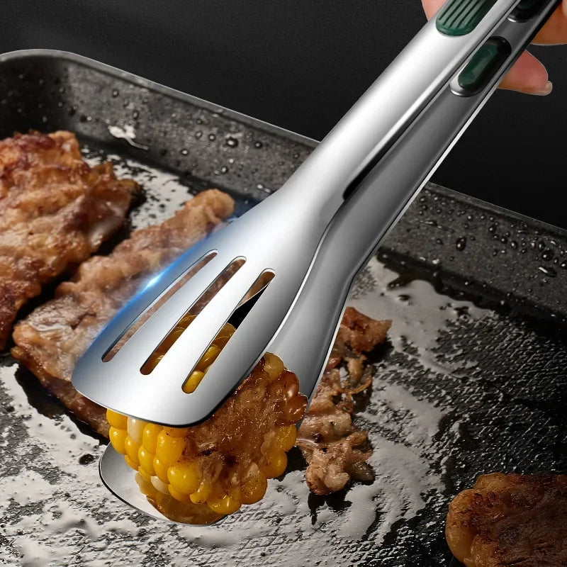 7/9/12Inch Anti-Slip Stainless Steel Kitchen Food Tongs Grill Meat Bread Serving Clip Barbecue Buffet Clamp Cooking Accessories