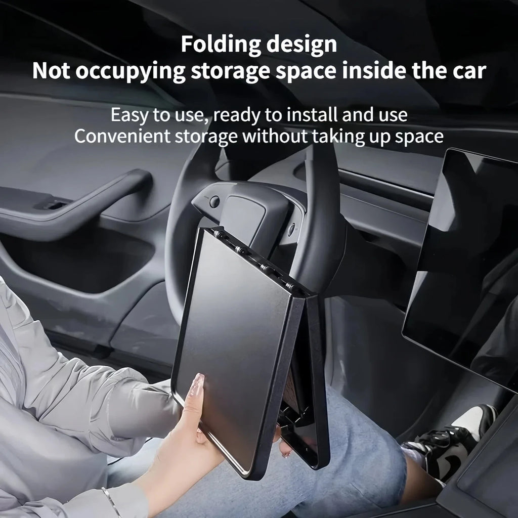 For All Tesla Model YL/Y Juniper Model 3 /Y 2017-2026 Steering Wheel Laptop Tray Food Desk Portable Office Table Car Accessories