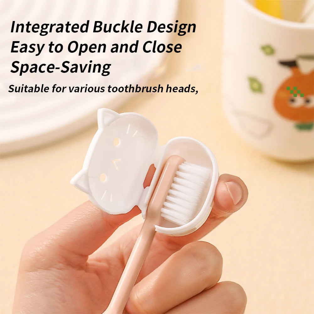 4pcs Toothbrush Cover, Toothbrush Head Cap, Dust Proof Toothbrush Protector, Travel Toothbrush Case, Bathroom Hygiene Accessory