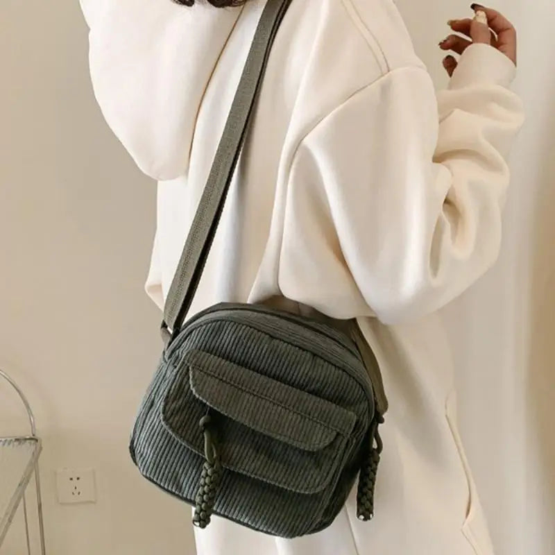 Women Casual Crossbody Bag Zipper Closure Adjustable Shoulder Strap Large Capacity Multi Pockets Daily Messenger Bag
