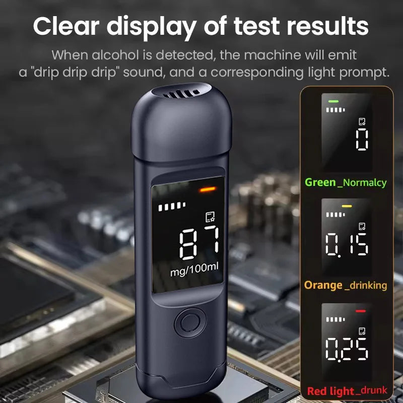Digital LCD Alcohol Tester Machine Mini Alcohol Tester Breath Analyzer Pocket Alcoholtester Breathalyzer For Drunk Driving