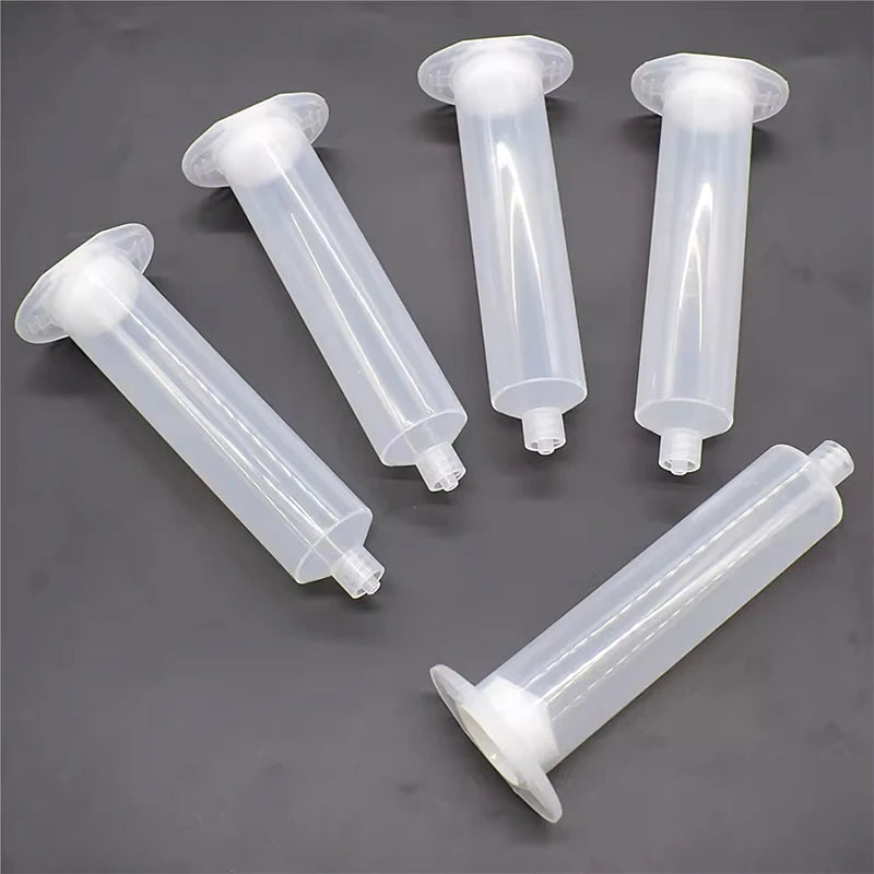 30cc/55cc Epoxy Anti UV Screw Syringe Cylinder Adhesive Liquid Amber Dispenser Dispensing Automatic Syringe Barrel Syringe