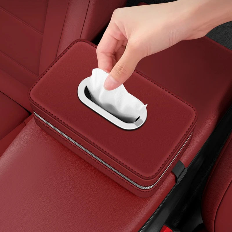 Universal Car Seatback Tissue Box Napkin Storage Case Paper Towel Bag Accessories hanging type car interior supplies
