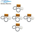 5 Pcs for Mercury Mercruiser 35-8M0204703 Fuel Filter & Filtering Disk 35-8M0093688  Alpha Bravo Fuel Cooler 35-892665 866171A01